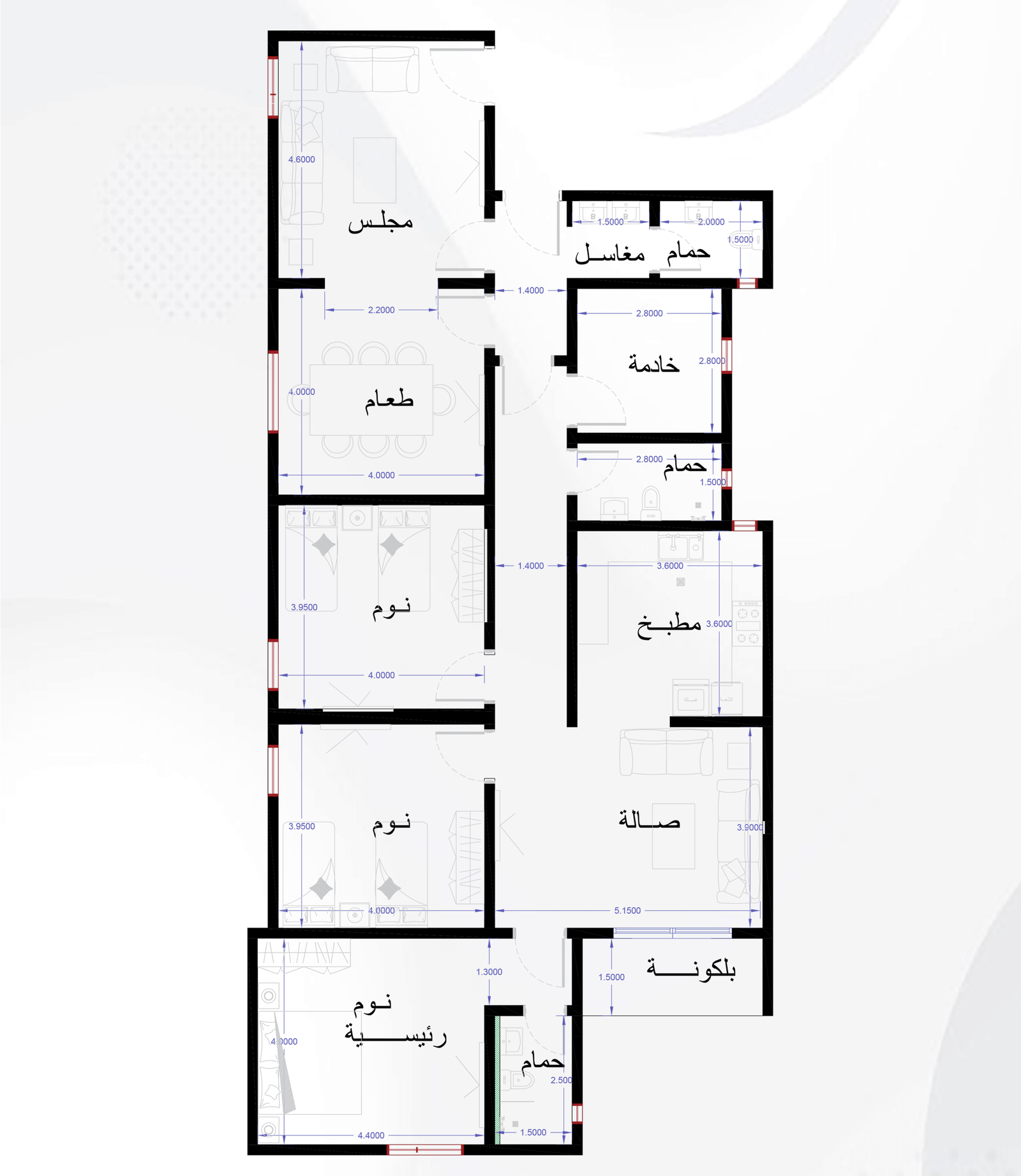 شقق تمليك جدة حي الواحة مشروع 117 a-1